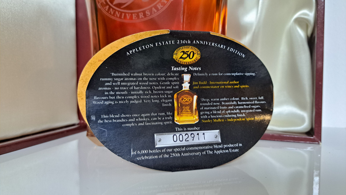 Appleton Estate 250th Anniversary – 2911/6000 43% 0.7l – ČR